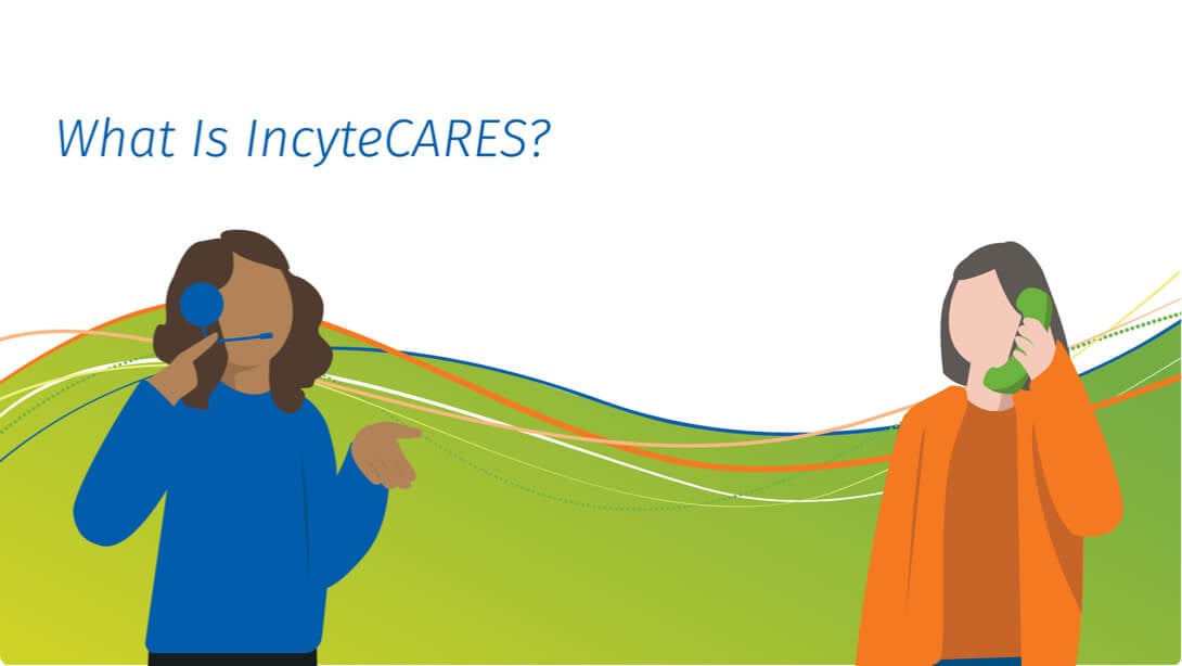 Graphic of video that redirects user to the What Is IncyteCARES video page.