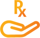 Icon of hand with Rx