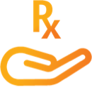 Hand with Rx icon